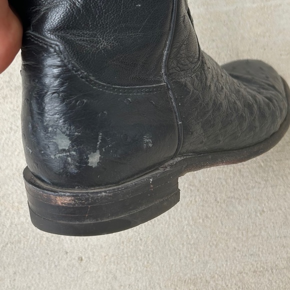 Vintage Justin Boots Western Cowboy Cowgirl Women Genuine Real Leather Roper 6.5 - Picture 9 of 10